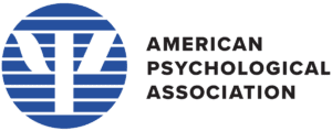 Logo of the American Psychological Association featuring a circular blue design with a stylized "Y" and the organization's name alongside it, symbolizing psychological research and practice.